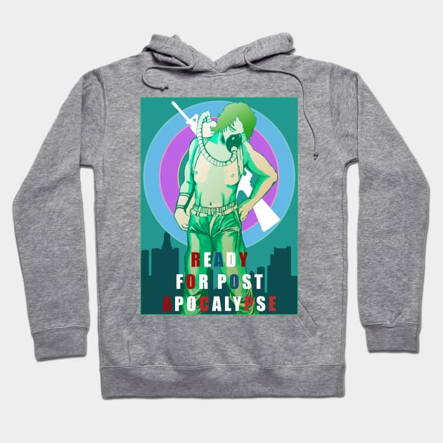 colorful girl post apocalypse Hoodie by theanomalius_merch